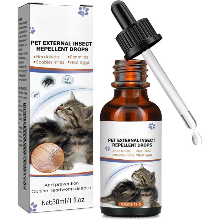 30ml Produit Anti-tiques pour Chiens Suffisant pour Toute la Saison