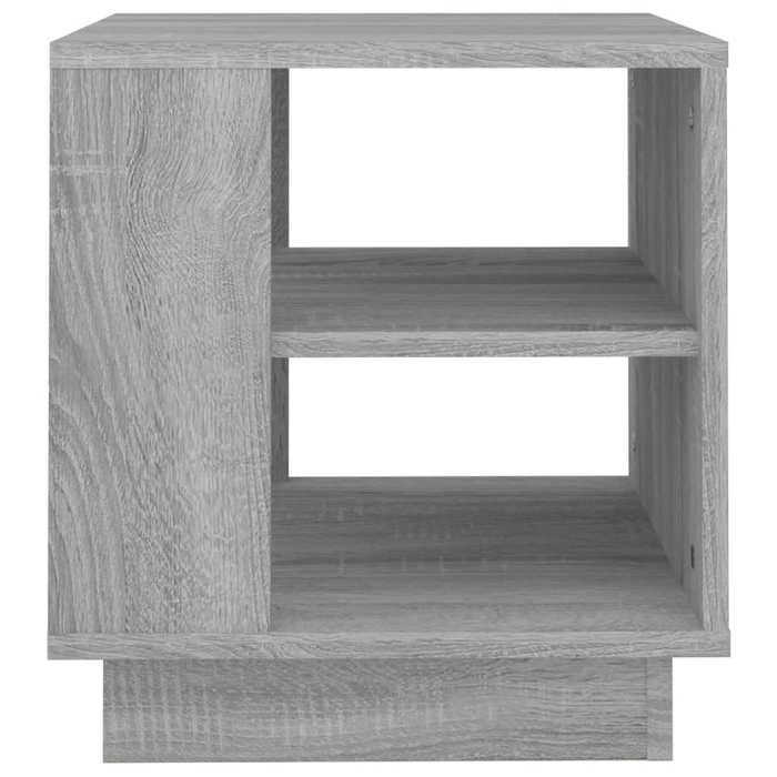 Table basse de salon élégant - ECOHOME - bois dingénierie - sonoma gris - 40 x 40 x 43 cm - 2 étagères@707014