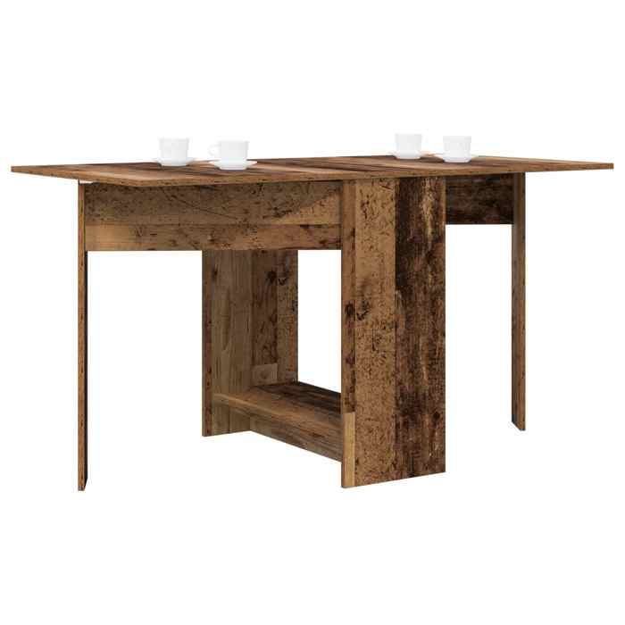 Les SoldesTable à dîner - Table de cuisine rectangulaire au style industriel - 138 x 70 x 735 cm - Bois dingénierie Bois ancien