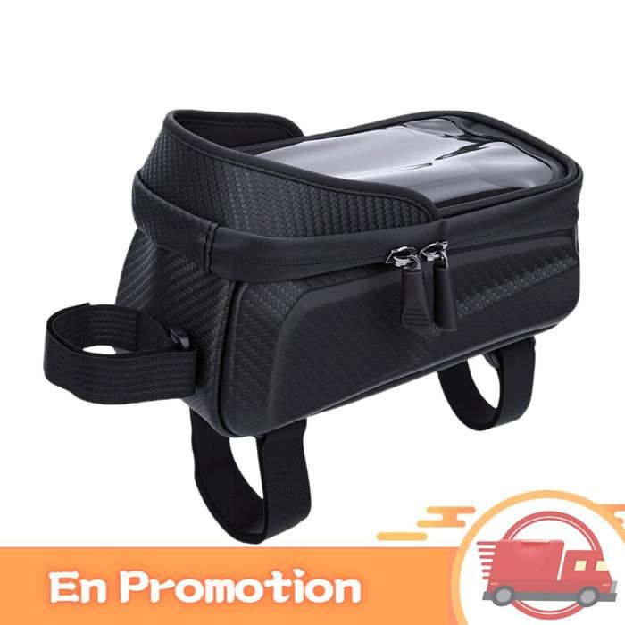 AUCUNE Vélo à cadre de vélo Sac de cadre de vélo étanche à coque rigide EVA sac de Tube supérieur de vélo sport velo Noir 1L