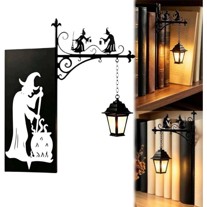 Lampe DÉtagère Lanterne De Bibliothèque De Sorcière Éclairage Décoratif Pour Bibliothèque Lampe De Sorcière DHalloween Éclair