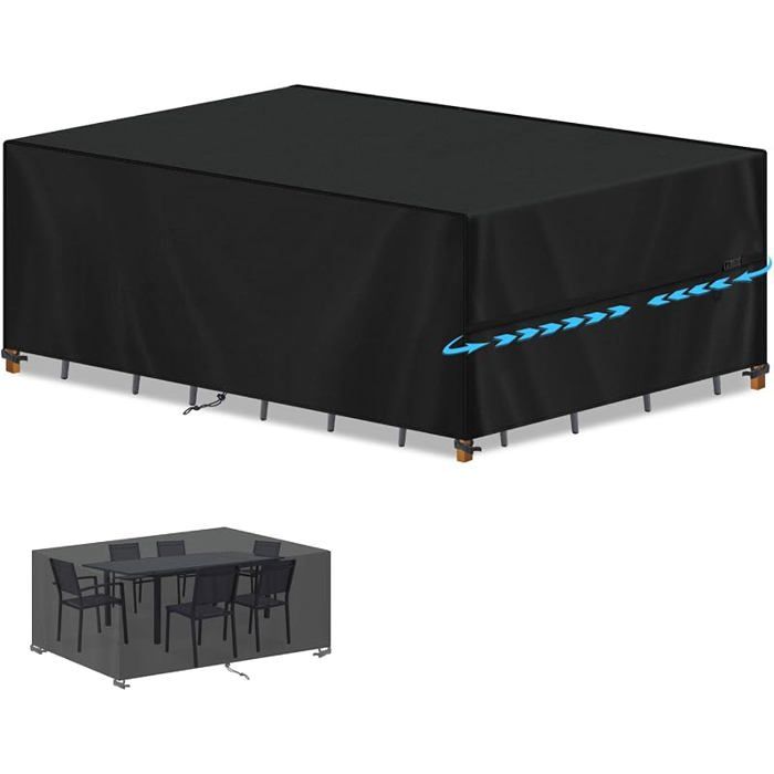 Housse Table Jardin Housse Salon de Jardin Exterieur Impermeable  Protection Salon de Jardin Exterieur240x100x80cm HOUSSE PALETTE