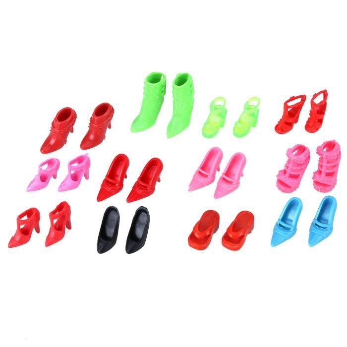 12 paires de chaussures Barbie Accessoires Barbie Cdiscount Jeux