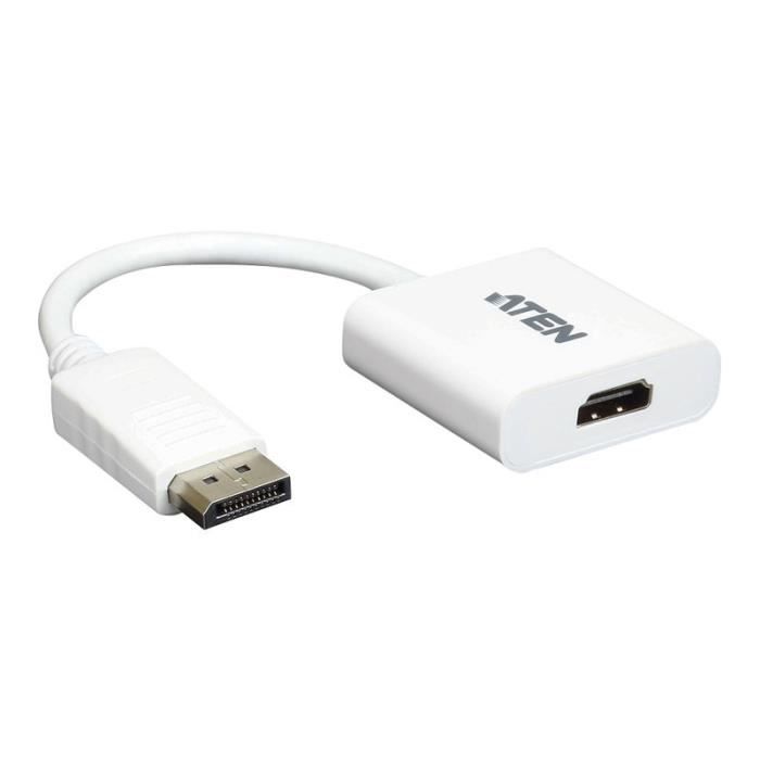 ATEN VC985 Adaptateur audio-vidéo DisplayPort - HDMI DisplayPort (M) pour HDMI (F) blanc