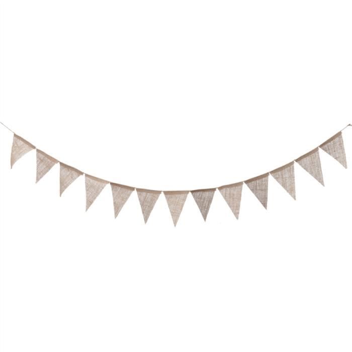 Huis Guirlande Banniere Banderole Jute Motif De Coeur Blanc Decoration Mariage Luxclusif Com