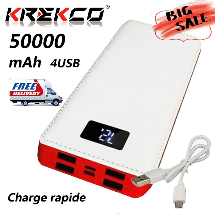 50000mAh Mini Power Bank USB Tragbar Externer Batterie Ladegerät für Handy