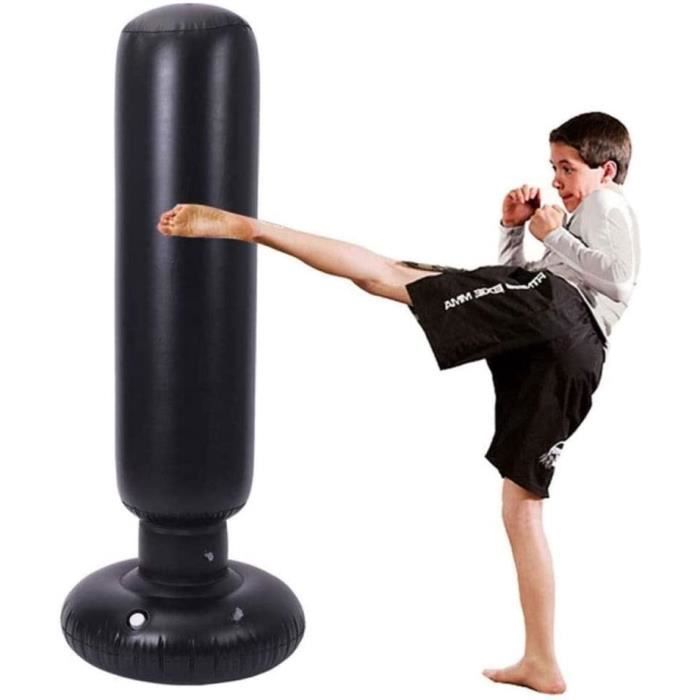 Sac De Boxe Gonflable Enfant 165 Cm 2025 – Avec Gants, Idéal MMA Karaté Taekwondo