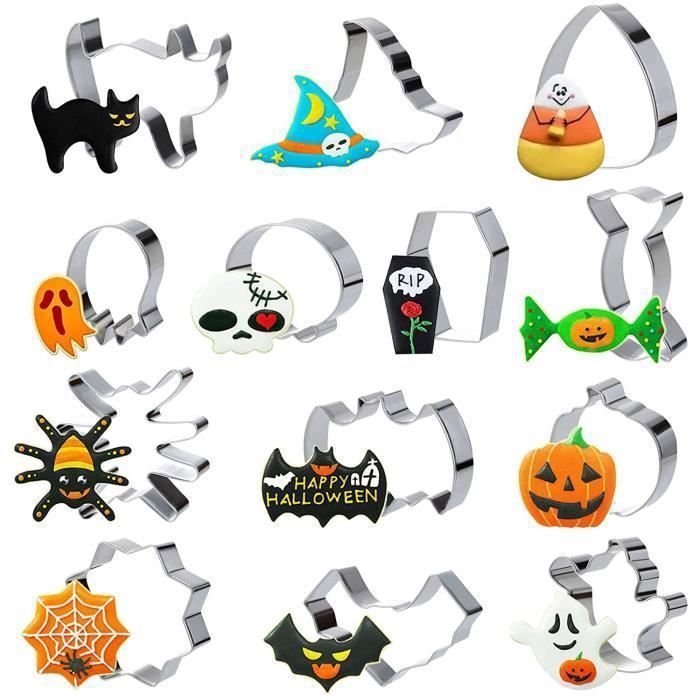 ZENKER Lot De 7 Emporte-Pièces Halloween En Acier Inoxydable - Biscuits Et Décorations Festives