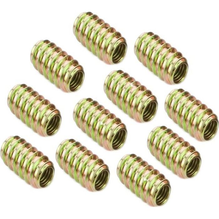 10pcs bois insert interface vis filets boulons noix fixation meubles m8 20 cdiscount bricolage