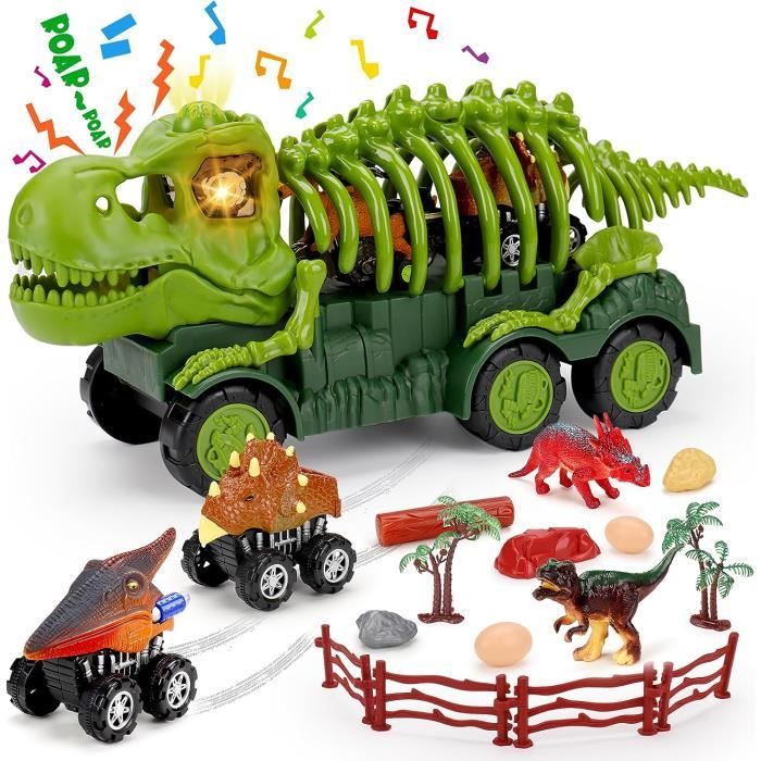 Jouet de Camion de Dinosaure pour Enfants de 3 à 5 Ans, Camion