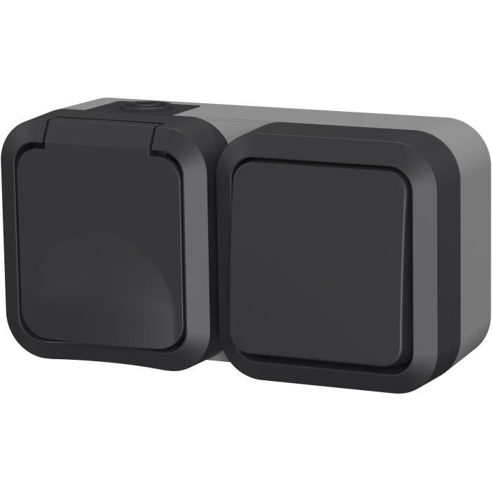 Double prise QUARX Pro Extérieure verticale IP55 - vue 2