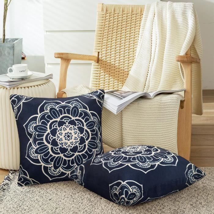 Soifox Lot De 2 Housses De Coussin 40 X 40 Cm U2013 En Velours Super Doux Et Moelleux U2013 Décoratives Pour Canapé, Lombaire U2013 Pour Chambre à Coucher U2013 Jaune