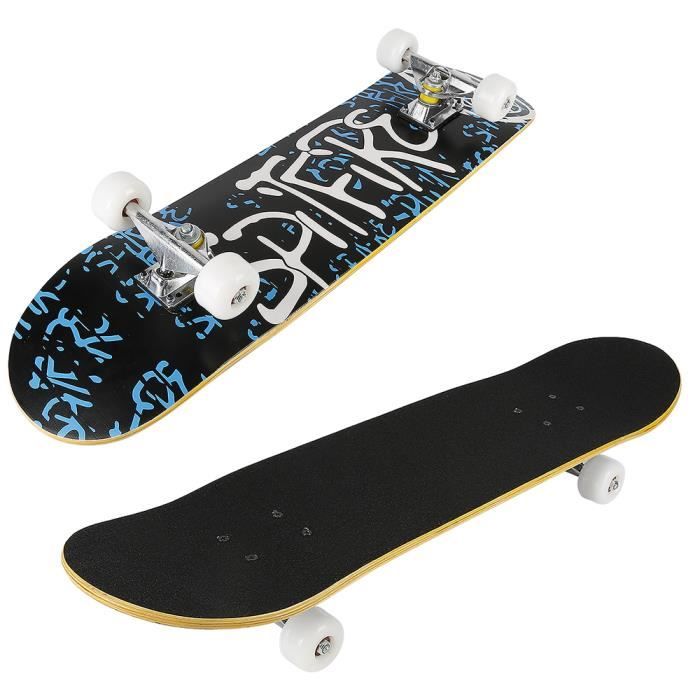 Skateboard Complet avec 7 couches en bois d'érable - ANCHEER, Planche à roulettes pour Les
