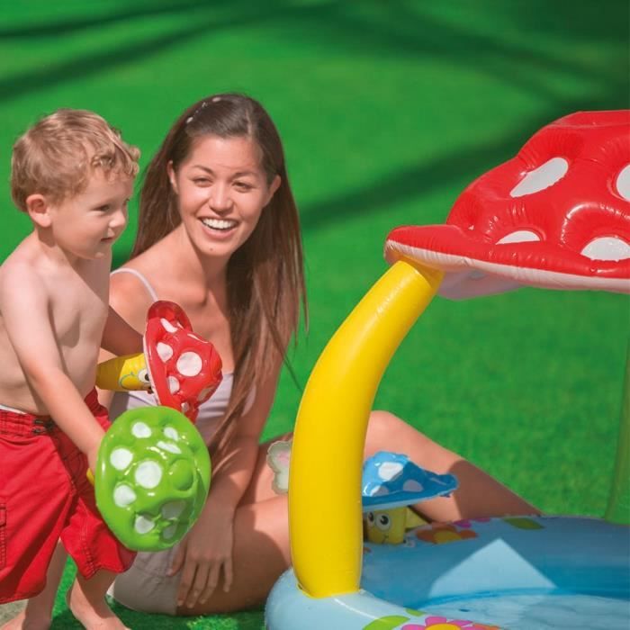 P46 Intex Piscine Champignon Pour Bebe Avec Pare Soleil 102 X Cm Cdiscount Jeux Jouets