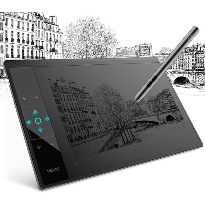 Tablette Graphique A30 Tablette Tactile pour Dessiner 10 x 6 Pouces avec 4 Touches Tactiles et 1