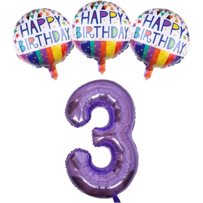 3 Anniversaire Fille Ballon, Sirène Ballon 3 Ans Anniversaire Fille