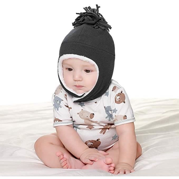 Bonnet En Molleton Chaud Pour Bebe Garcon Fille Ensemble Chapeau Et Moufle De Pilote D Hiver A Oreillettes Pour Bebe M Gris Fonce Cdiscount Puericulture Eveil Bebe