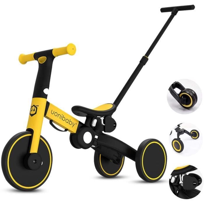 Velo Draisienne Tricycle Enfant 5 en 1 Jaune Putter 1.5 5 Ans 20 kg Exterieur Cdiscount Jeux Jouets