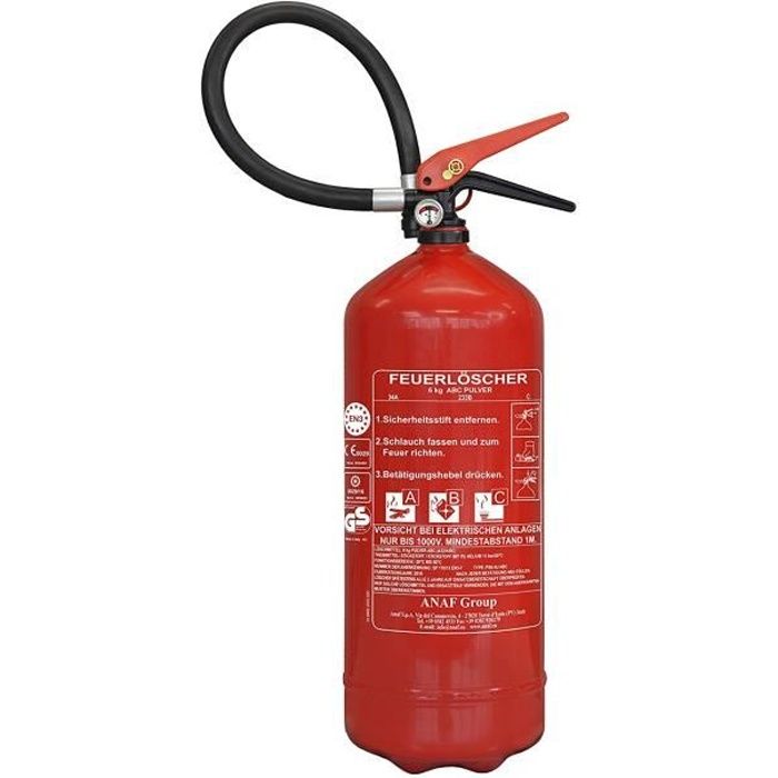 Extincteur à poudre ABC 6 kg pression permanente - Cassis équipements