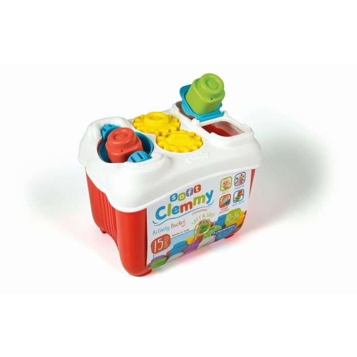 Jouet d'activités Clemmy - Clementoni - Panier avec 15 cubes et activités mécaniques