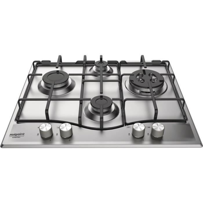 Table de cuisson gaz - Hotpoint-Ariston - Inoxydable - 60 cm - 51 cm - 39 cm