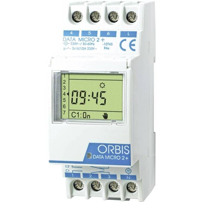 programmateur horaire pour rail orbis zeitschalttechnik data micro 2 230 v ob171912n numerique 250 v ac 1 pc s cdiscount bricolage