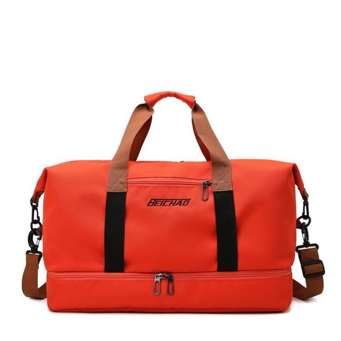 rouge 46cmX25cmX28cm Sacs de Voyage la mode pour femmes Sac de sport de grande capacit pour hommes Sac