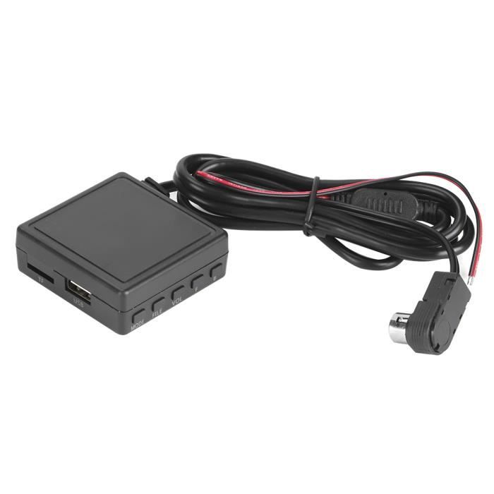 Tbest Module Bluetooth de voiture Adaptateur AUX Câble de Récepteur de Musique Prise USB 3,5mm Adapté pour JVC Alpine CD KS‑U58