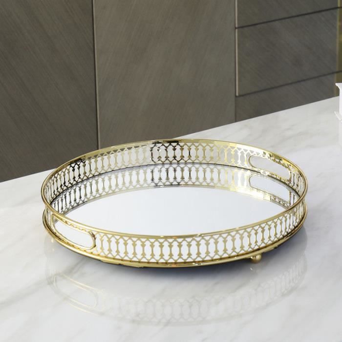 Plateau De Rangement En Acier Inoxydable Style Nordique - Deux Tailles (S Et L) - Couleurs Argent, Or, Arc-en-ciel - Pour Bijoux, Cosmétiques, Bureau, Cuisine
