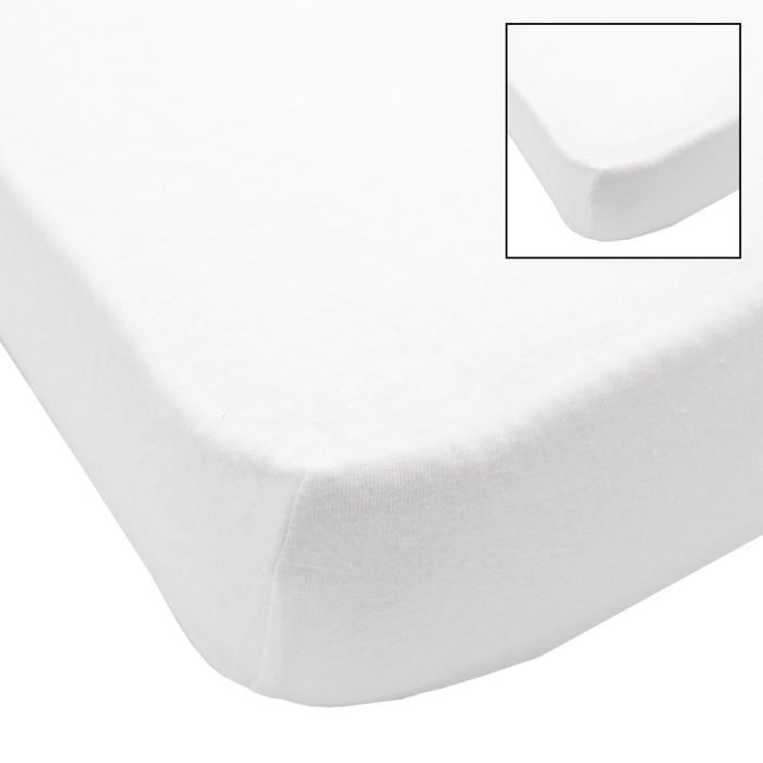 BABYCALIN Lot de 2 draps housse 70x140 cm Blanc/blanc BABYCALIN Lot de 2 draps housse 70x140 cm Blanc/blanc