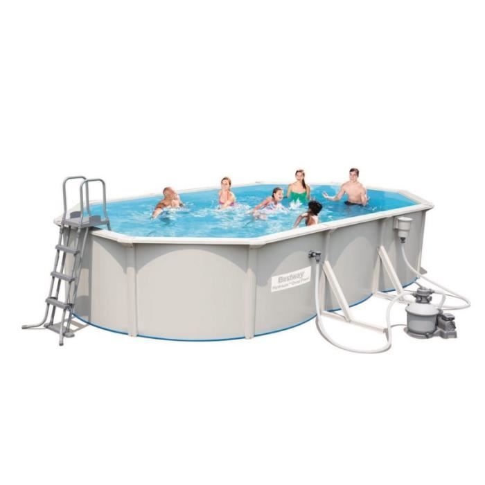 piscine hors sol ovale hydrium 6 10m x 3 60m hauteur 1 20m cdiscount jardin