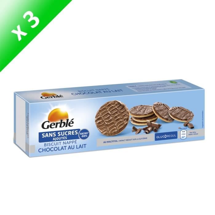 Lot De 3 Gerble Biscuits Nappes De Chocolat Au Lait 125 G Cdiscount Au Quotidien