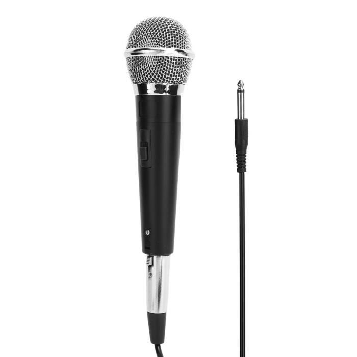 Cikonielf Microphone filaire Microphone dynamique filaire Micro professionnel Hifi Sound pour KTV Vocal Music Performance Meeting