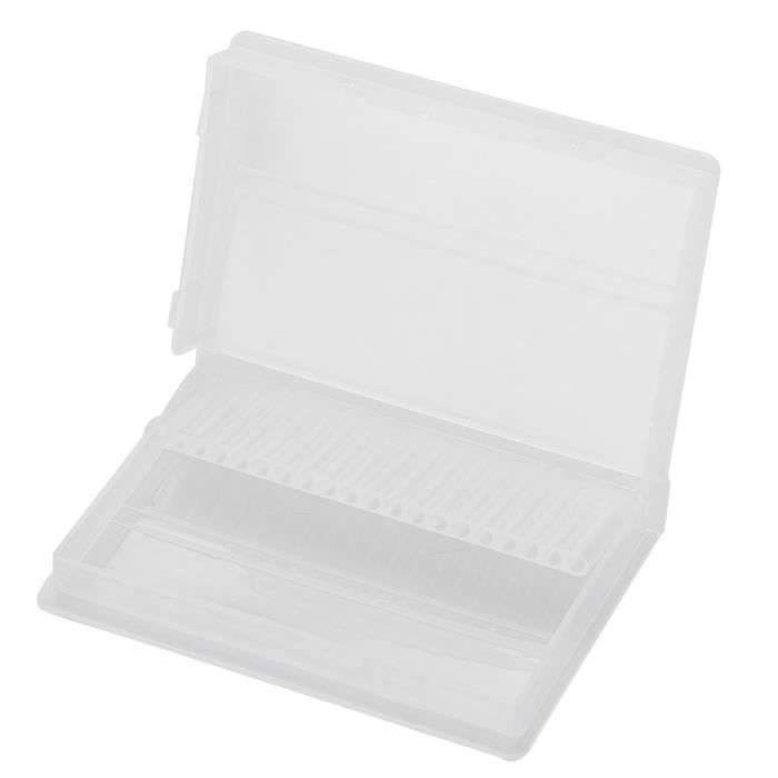 Boîte de Rangement pour Forets à Ongles, 20 Fentes pour Forets à Ongles, Porteoutils de