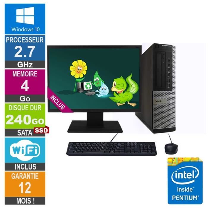 PC Dell Optiplex 7010 DT G630 2.70GHz 4Go/240Go