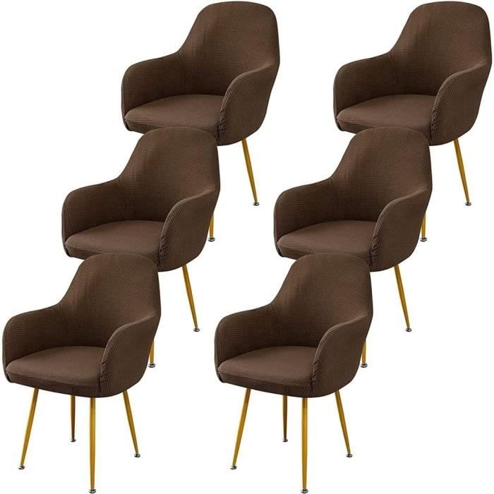 Housses De Chaise Jacquard élastiques 4 Pièces - Style Scandinave Pour Salle à Manger
