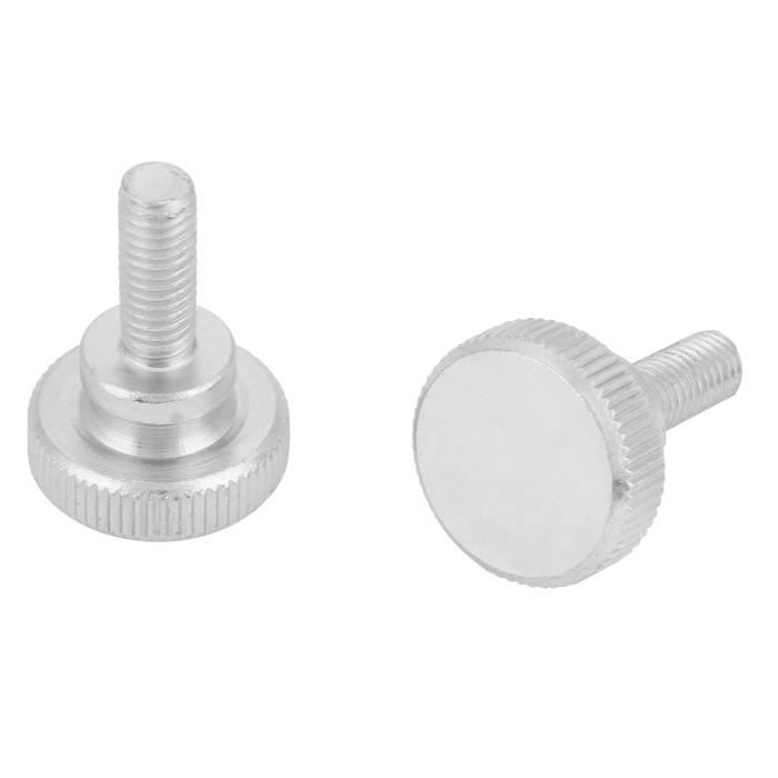 10Pcs M8 En Acier Au Carbone Zingué À Tête Plate Moletée Boulons Vis À