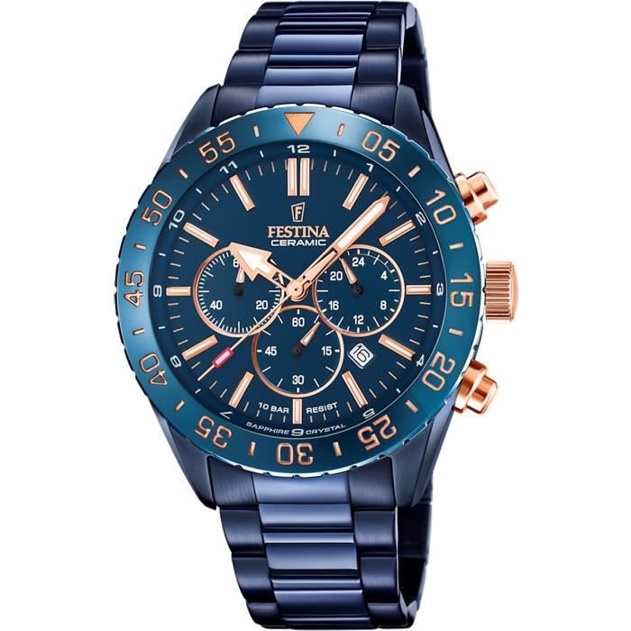 Montre Homme FESTINA CERAMIC en Acier Bleu 235173