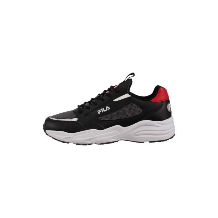 Baskets Fila Saluzzo black fila red 42 Cdiscount Sport