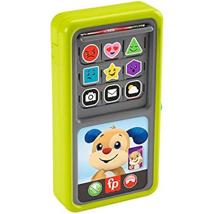 Fisher Price Mon Smartphone 2 en 1 jouet d’apprentissage de la naissance aux premiers pas téléphone avec lumières et musique Version: Anglais UK Italien Portuguese Espagnol Castillan HNL45 - vue 9