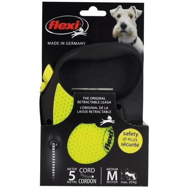 Laisse Flexi néon rétractable - 5 mètres - Pour chien