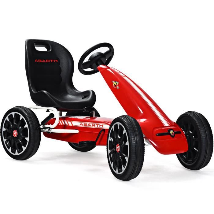 Kart à Pédales Enfant Relax4Life - Siège Réglable, Freins, Charge 30kg