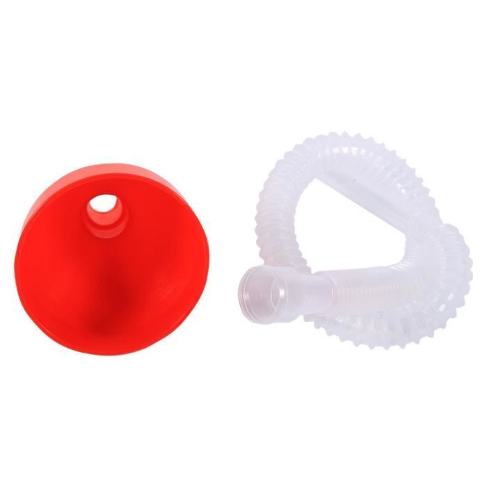 Entonnoir Flexible Universel - Long Bec Avec Filtre - Pour Huile, Essence, Eau - Plastique Orange