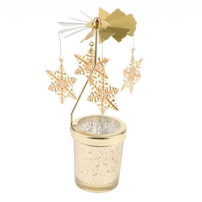 Bougeoir En Métal - DRFEIFY - Arbre De Noël - Couleur Or - Style