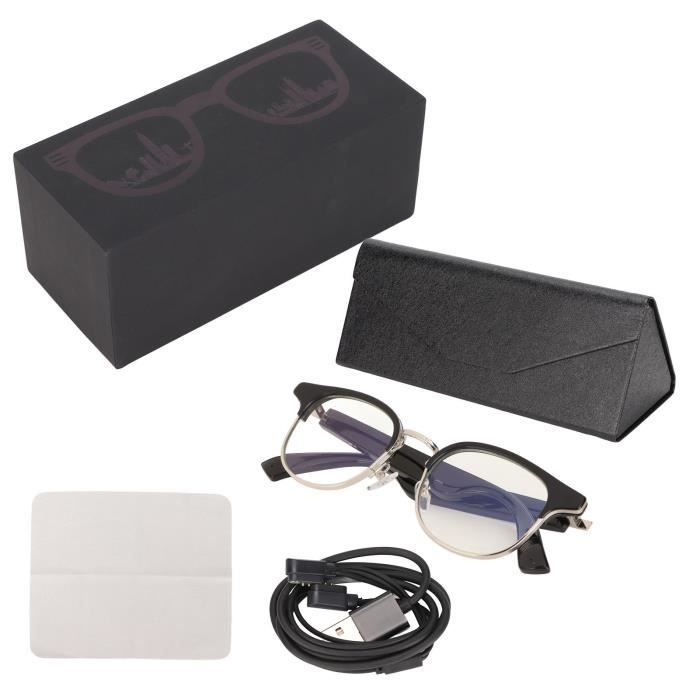 Lunettes Bluetooth Connectées Avec Audio Ouvert - Appels Clairs, Commande Tactile, Assistant Vocal, Recharge Magnétique - Blanc