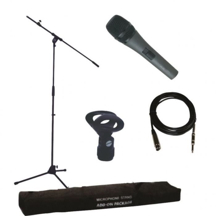 IBIZA SOUND Pack microphone avec support + Sac
