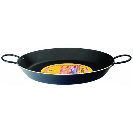 ibili - poêle à paella noire, 34 cm, aluminium, antiadhésif, 6 portions