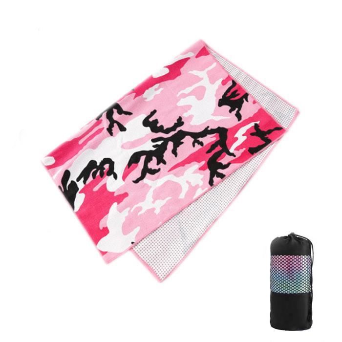Serviette De Yoga En Microfibre Antidérapante - 183 X 61 Cm - Avec Picots En Silicone - Pour Tapis De Yoga, Sport, Fitness