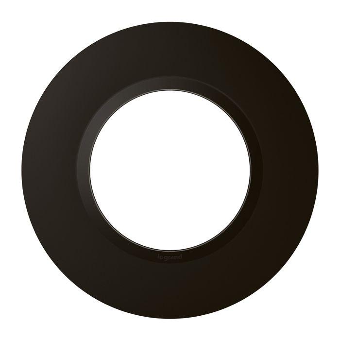 Plaque de finition - LEGRAND - 3414972558617 - Noir - Ronde - Gamme LEGRAND