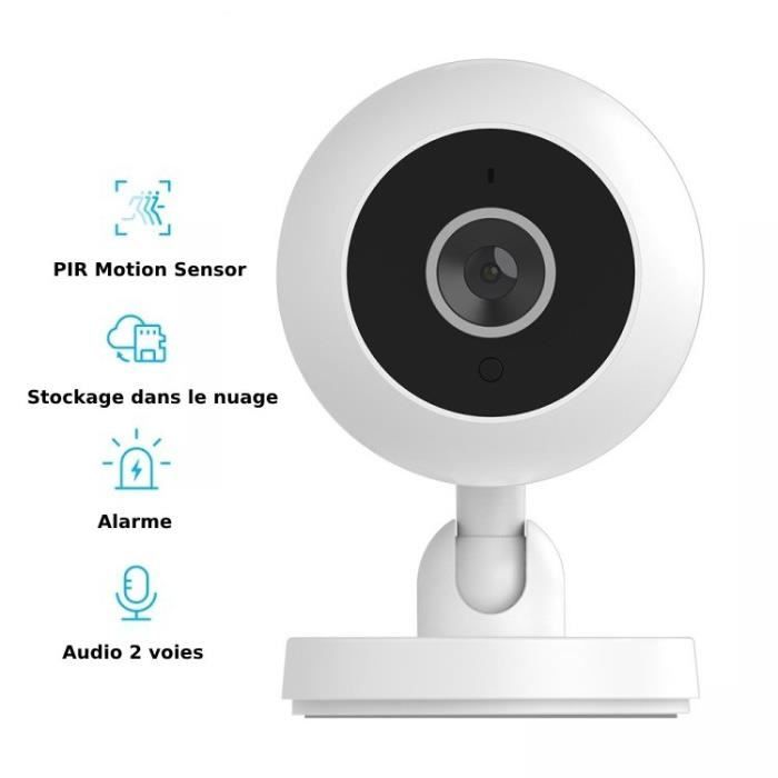 A2 Caméra de Sécurité Intelligente sans Fil HD 480P Rotation à 360° pour la Sécurité à Domicile/moniteur Bébé/animaux Domestiques